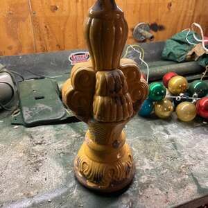 Vintage MCM Royal Haeger USA Art Pottery Golden Brown Drip Glaze 12" Pitcher